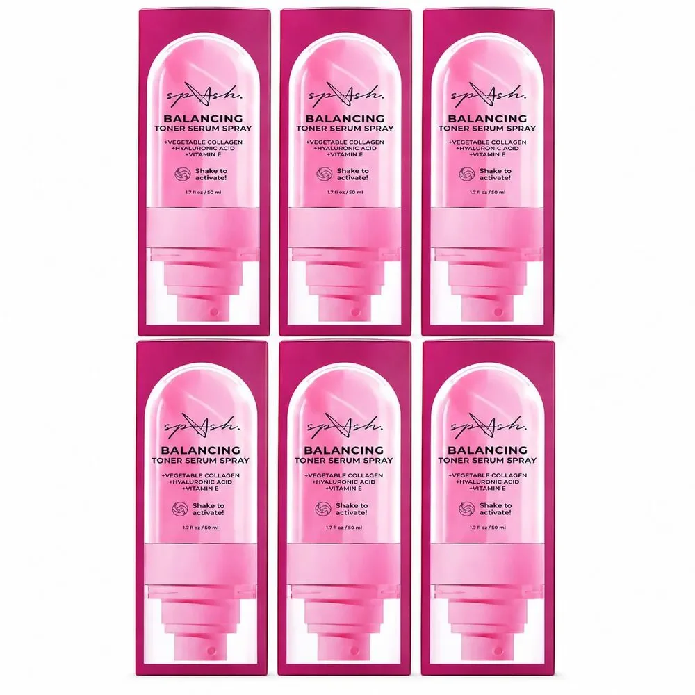 6 Pack LA Splash Balancing Toner Serum Spray 1.77 fl oz Each - New